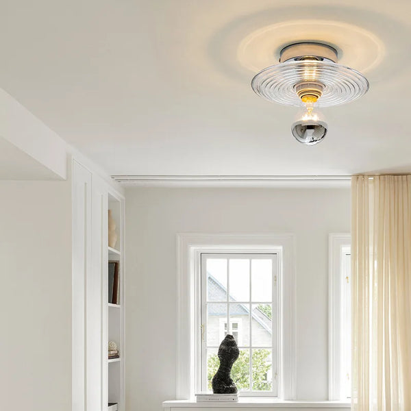 Vintage LED-Wandleuchte aus Glas