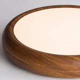 Runde Deckenleuchte mit Holzmaserung