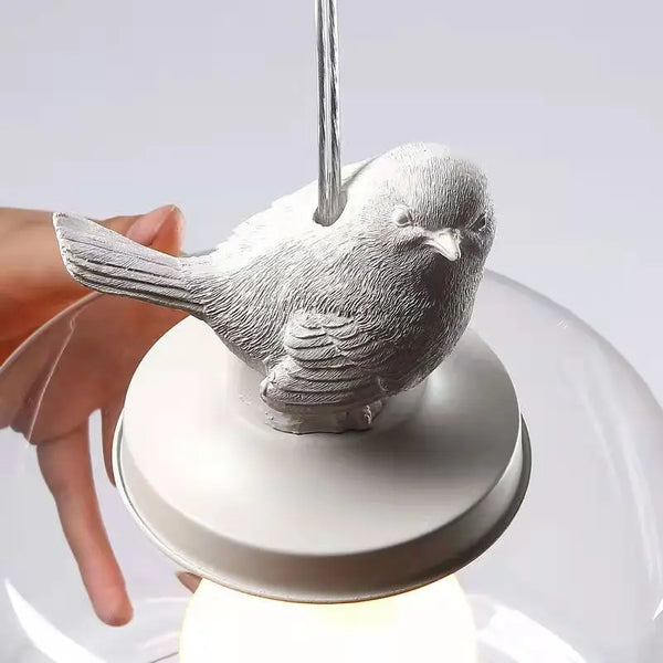 Vogel-Hängelampe für das Wohnzimmer