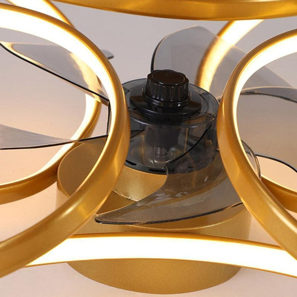 Moderner LED-Deckenventilator „Flower“ mit Fernbedienung und Deckenleuchte