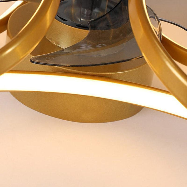 Moderner LED-Deckenventilator „Flower“ mit Fernbedienung und Deckenleuchte