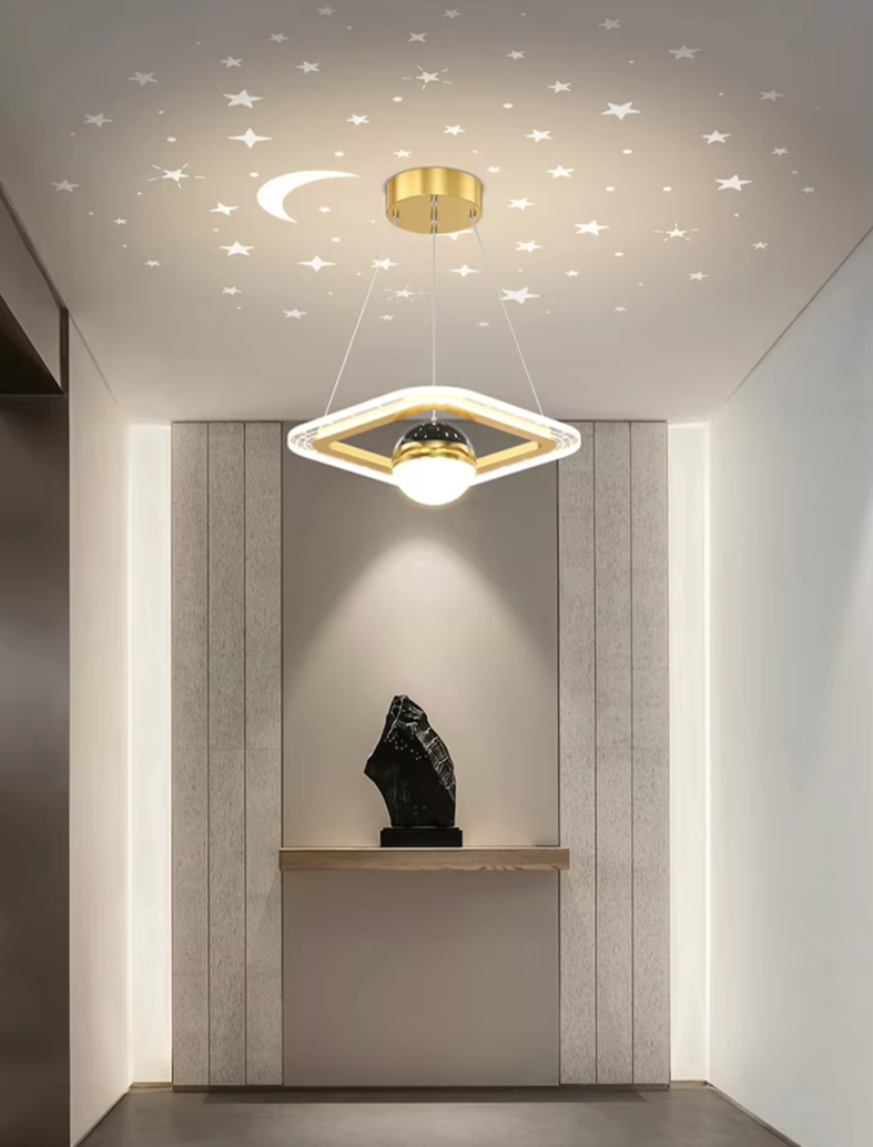 LunaNova LED Deckenleuchte mit Mond- und Sternenprojektion