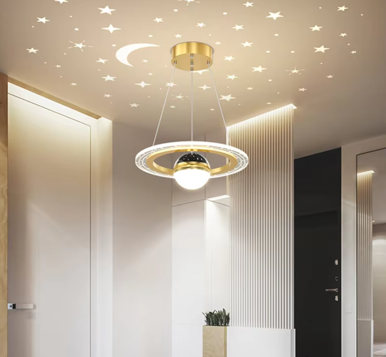 LunaNova LED Deckenleuchte mit Mond- und Sternenprojektion