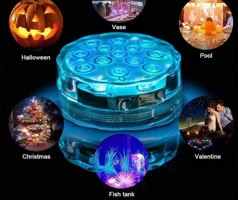 LUMISNAP 10-LED RGB Unterwasser-Magnetleuchten