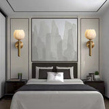 Marmorwandlampe in Form einer Rose