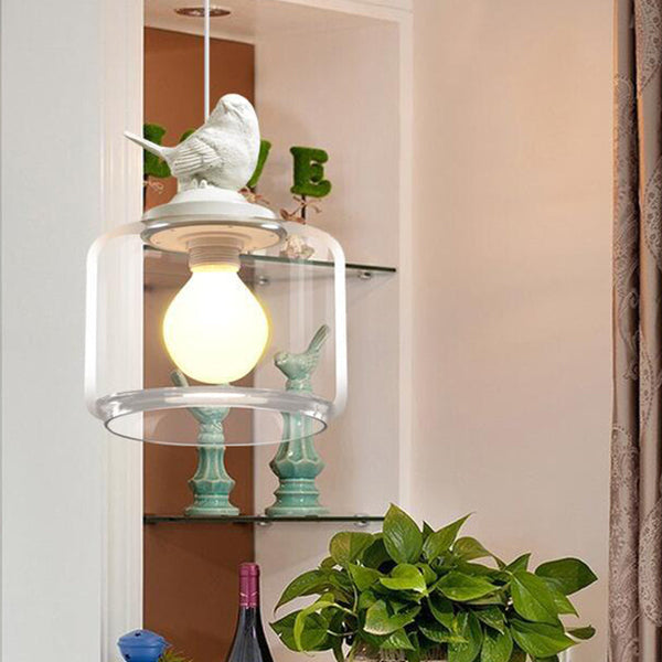 Vogel-Hängelampe für das Wohnzimmer