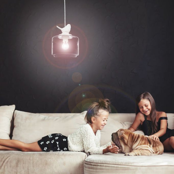 Vogel-Hängelampe für das Wohnzimmer