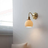 Messing-Keramik-Wandlampe