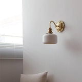 Messing-Keramik-Wandlampe