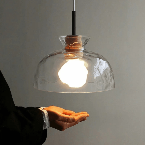 Minimalistische Art Ripple Glas-Hängelampe