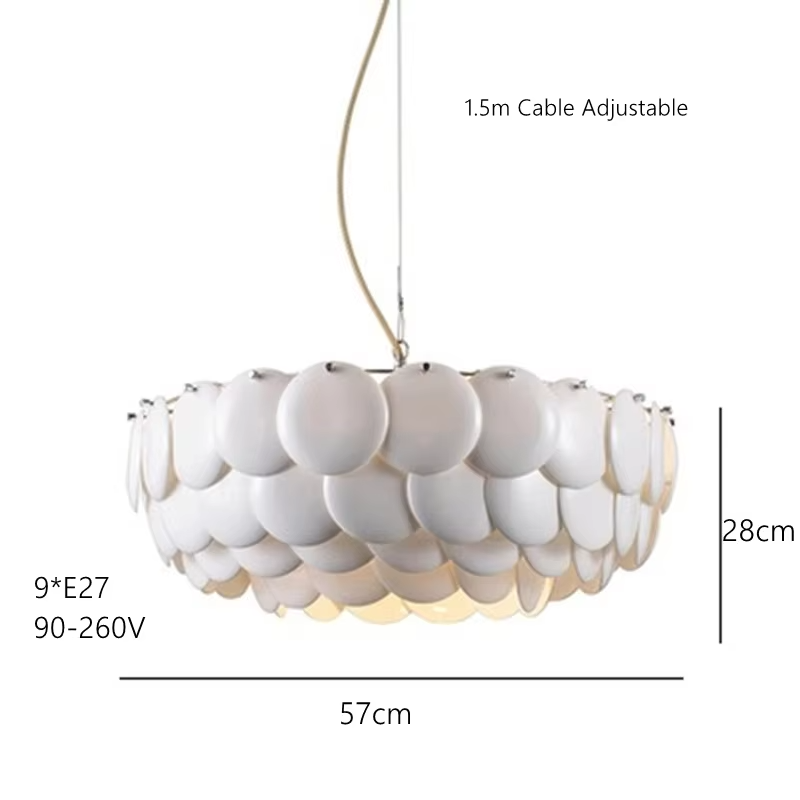 Französischer Handgefertigter Luxus-Keramikkronleuchter