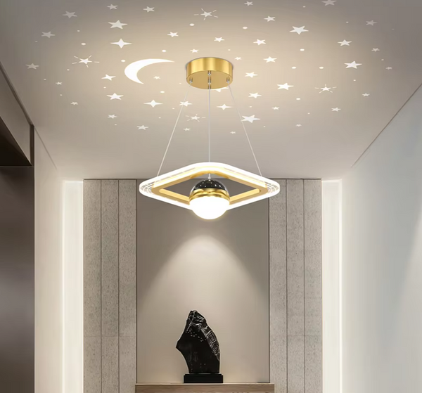 LunaNova LED Deckenleuchte mit Mond- und Sternenprojektion