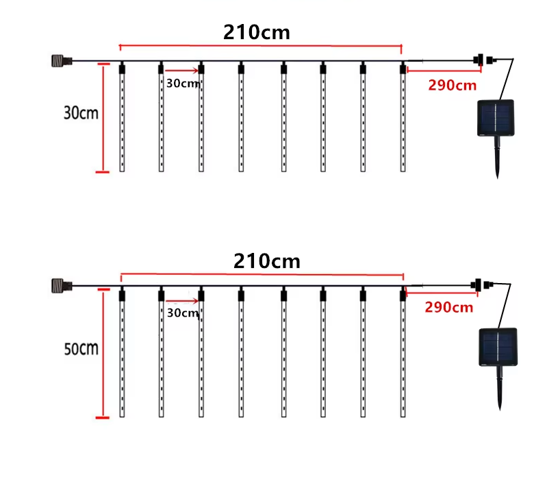 LUMIMETEOR Solar LED Meteorschauer-Lichter