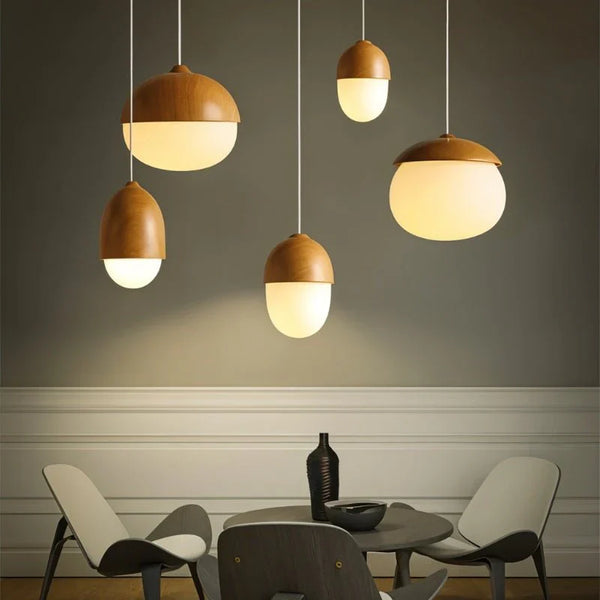 Moderne Hängelampe aus Castanea-Glas