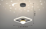LunaNova LED Deckenleuchte mit Mond- und Sternenprojektion