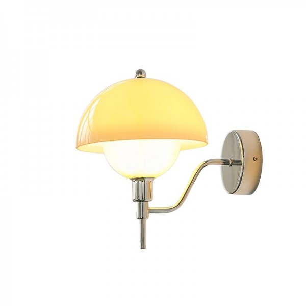 Wandleuchte Pilz in Creme Farbe