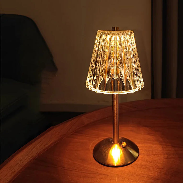 Kabellose Kristall-Tischlampe