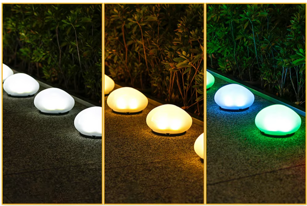 LUXGLOW Solar-Kiesel Außenleuchte