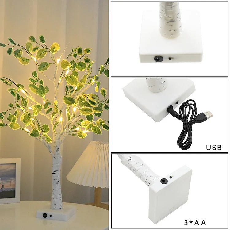 Weihnachten Grüne Blätter Led Baum Lichter