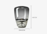 AuroraGlow – Nordische Designer LED Tischlampe aus Glas