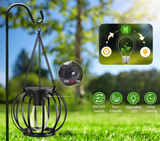 Ortiny Solar LED Gartenlaterne – Warmweißes Licht mit Sensor & Hängedekor