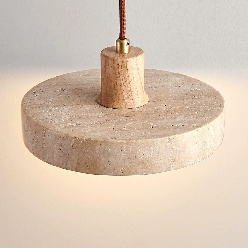 Vintage Wabi Sabi Stein Pendelleuchte