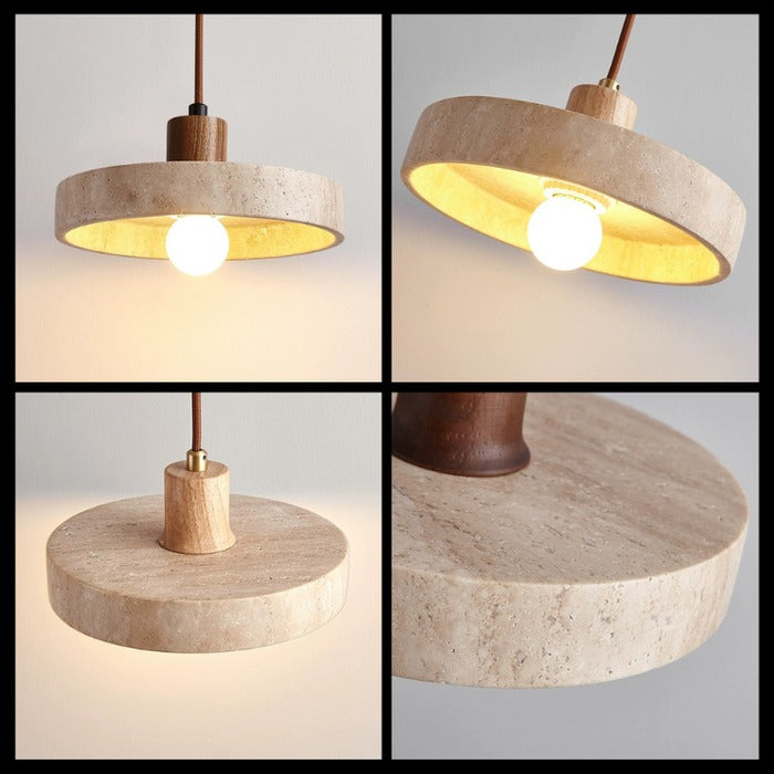 Vintage Wabi Sabi Stein Pendelleuchte