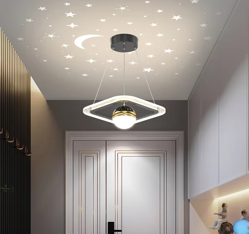 LunaNova LED Deckenleuchte mit Mond- und Sternenprojektion