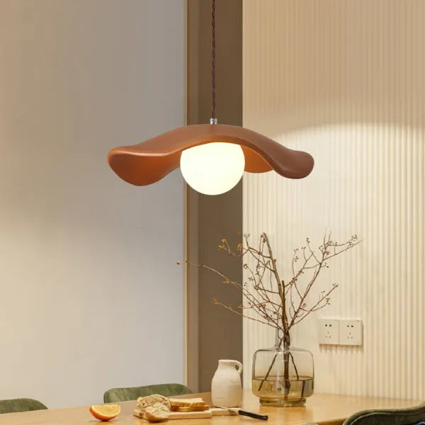 Kreative Wabi Sabi Esszimmer-Hängelampe mit Lotusblättern