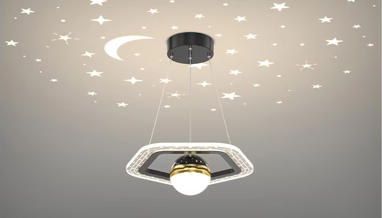 LunaNova LED Deckenleuchte mit Mond- und Sternenprojektion