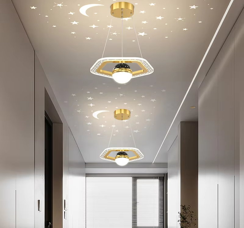 LunaNova LED Deckenleuchte mit Mond- und Sternenprojektion