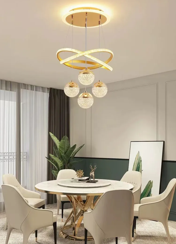 LumaCrest LED Pendelleuchte – Modernes Art Deco-Design für Esszimmer und Wohnzimmer