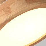 Runde Deckenlampe aus Holz