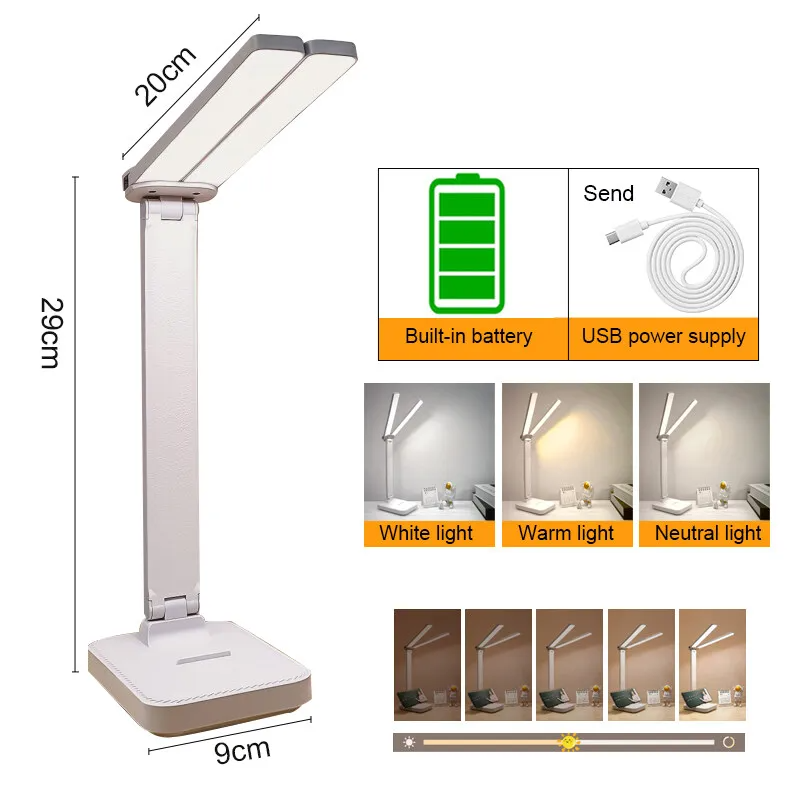 LumoFlex – Wiederaufladbare Faltbare LED-Schreibtischlampe mit Touch-Steuerung & Augenschutz