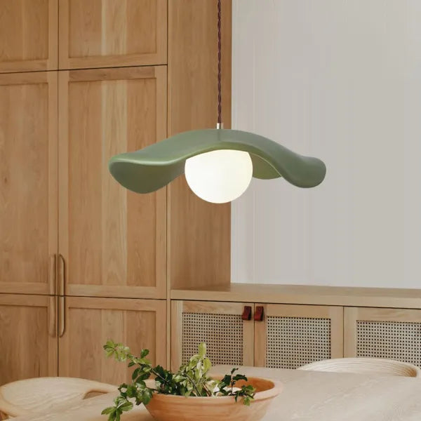 Kreative Wabi Sabi Esszimmer-Hängelampe mit Lotusblättern