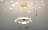 LunaNova LED Deckenleuchte mit Mond- und Sternenprojektion