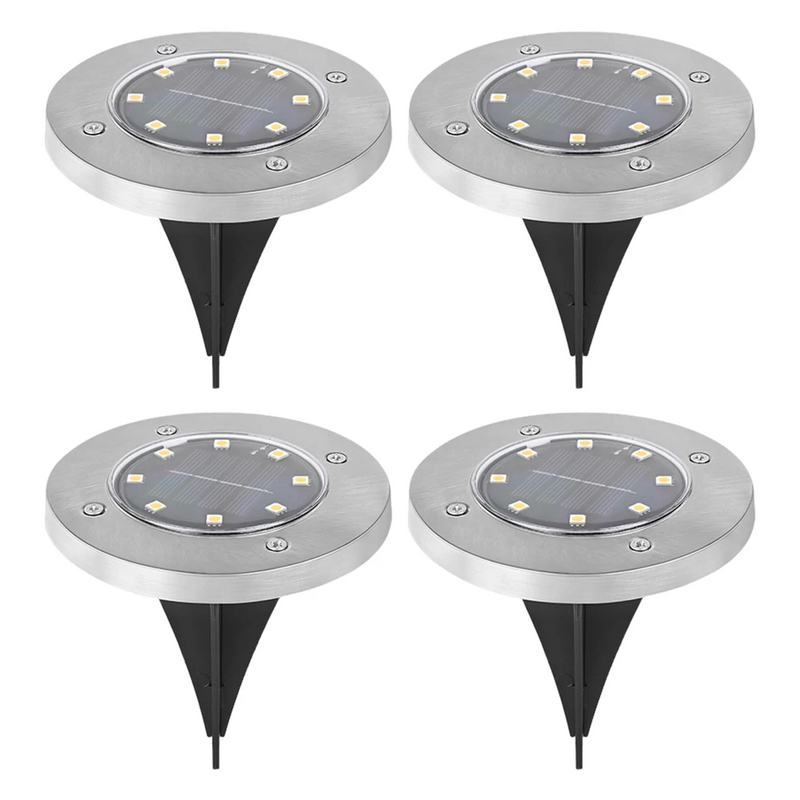 SunStep Solar LED Bodenleuchten – 4er-Set