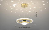 LunaNova LED Deckenleuchte mit Mond- und Sternenprojektion