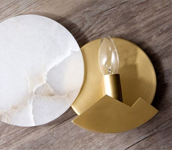 Skandinavische minimalistische Marmor-Wandlampe