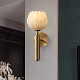 Marmorwandlampe in Form einer Rose