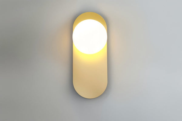 Wandleuchte für das Schlafzimmer aus Metall und Glas