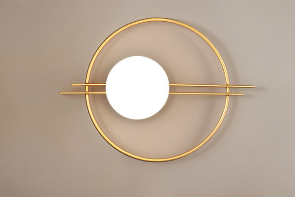 Wandleuchte für das Schlafzimmer aus Metall und Glas