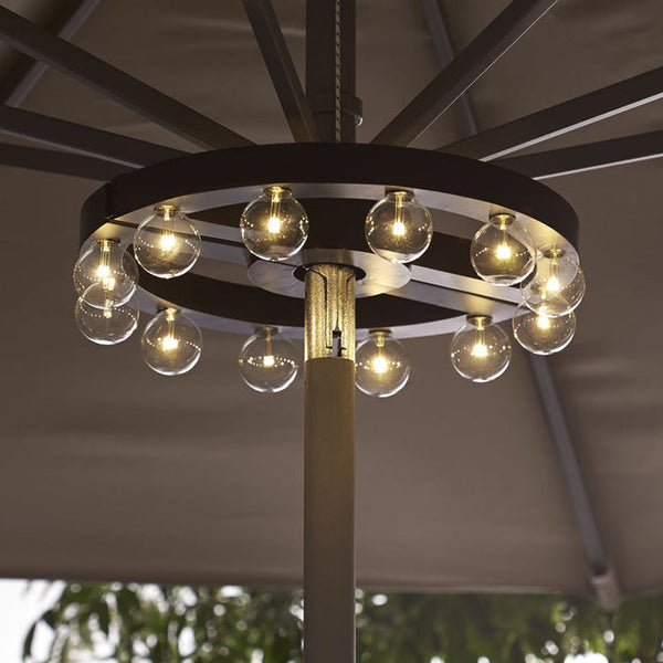 Glanzschirm| Elegante und vielseitige Sonnenschirmlampe