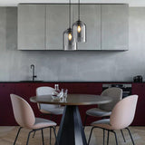 Mica Mid-Century Hängelampen mit Doppelglas