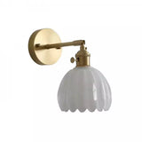 Retro-Blumenknospen-Tulpenglas-Wandlampe