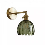 Retro-Blumenknospen-Tulpenglas-Wandlampe