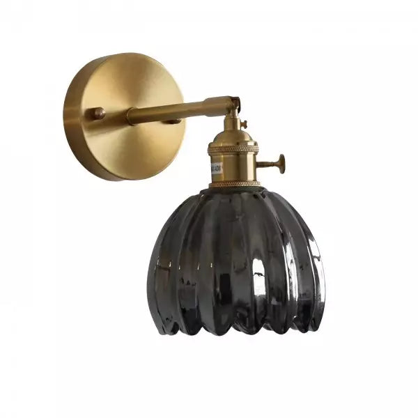 Retro-Blumenknospen-Tulpenglas-Wandlampe