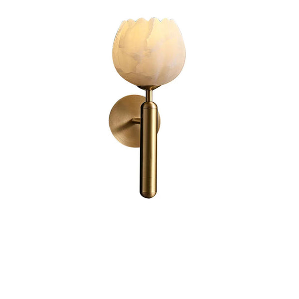 Marmorwandlampe in Form einer Rose