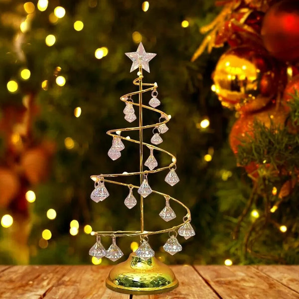 Kristall-Tischlampe in Form eines bezaubernden Weihnachtsbaums