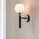 Marmorwandlampe in Form einer Rose